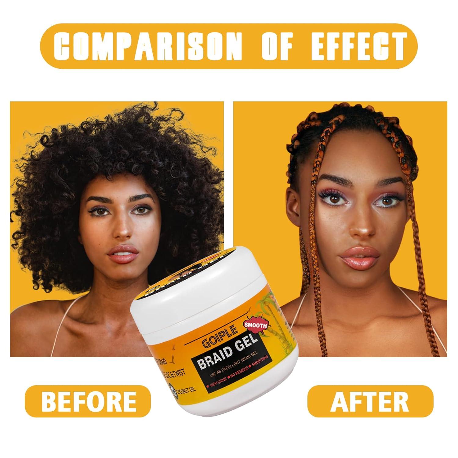 image88OZ Strong Hold Braiding Gel for Twists Locs Cornrows Tames Frizz High Shine No Flake Easy Edge Controlbraid gel16oz