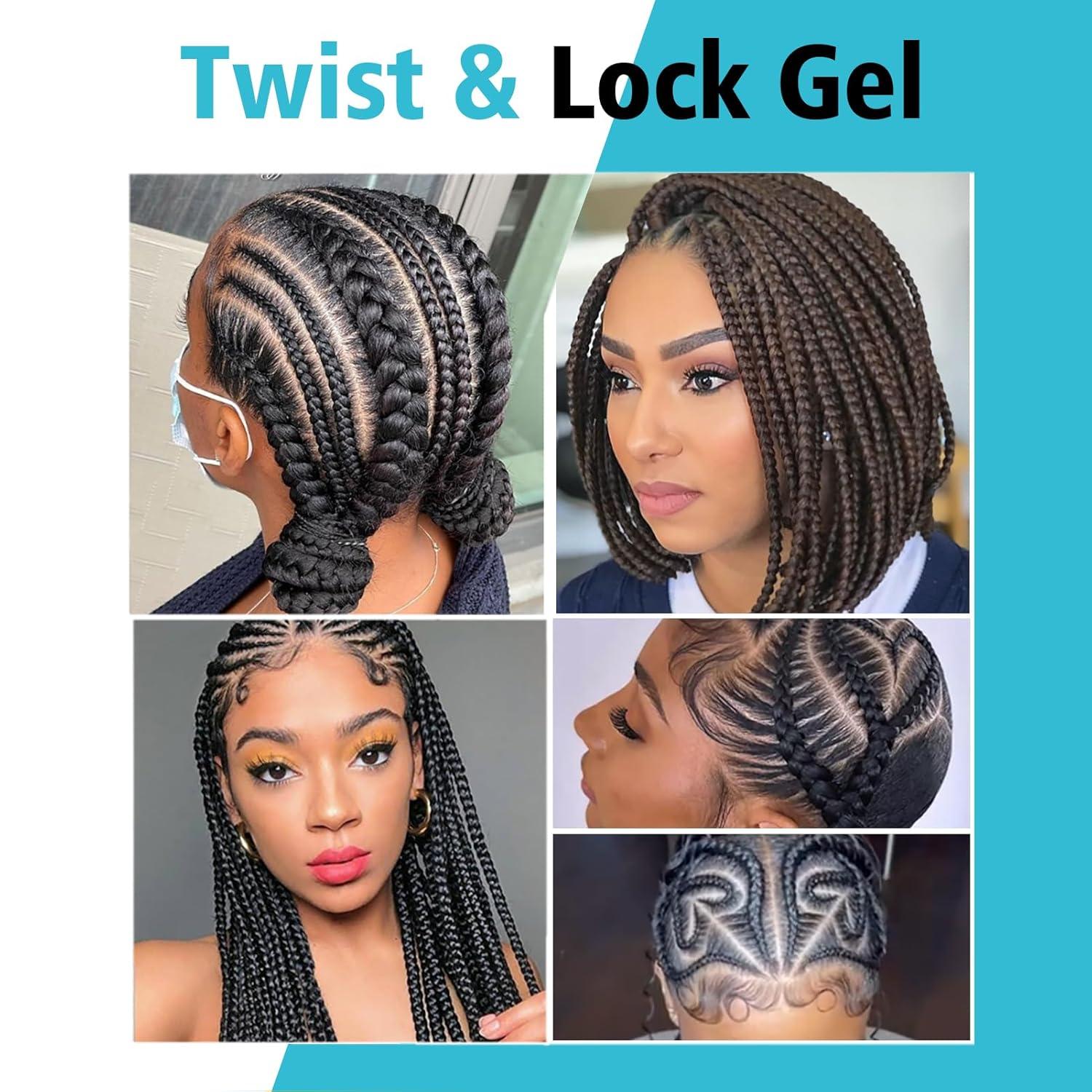 image88OZ Strong Hold Braiding Gel for Twists Locs Cornrows Tames Frizz High Shine No Flake Easy Edge Controlbraid gel88ozTea Tree