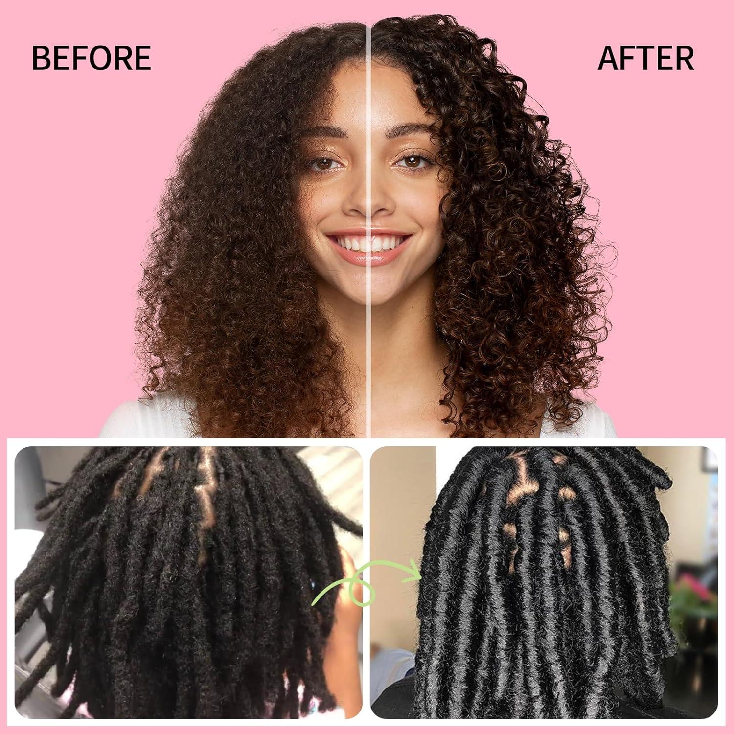 imageRose Spray for Hair Loc Rose Water Hair Scalp Moisturizer 2 in 1 Deep Clean amp Conditioner Apple Cider Vinegar Shampoo Briad Shampoo For Dreadlocks Locs Twist Foam Sulfate Free for Curly Hair 3PCS