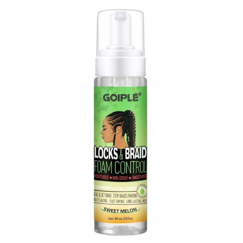 image8 fl oz Braid Foam Control Mousse Braiding Hair Mousse for Braids Twist Locs No Flake Extra Hold High Shine Style amp Moisturizes Nourishes Lightweight Smooth No Greasy Tea Treesweet melon8fl oz