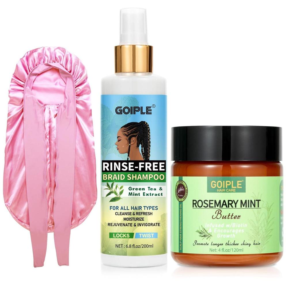 imageBraid Foam Control Mousse Braiding Mousse NoWater Braid Shampoo for Braids Twist Locs Hair Foaming No Flake Extra Hold RinseFree Dreadlock Shampoo for BuildUp Odor Itch amp Flakes2PCSBSRBB3pcs