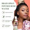 6.8 fl oz Braid Spray Rose Mint for Dreads, Dreadlocks, Locks Spray Rose Water for Itchy Scalp, Shine & Lightweight for Dull Hair Twists, Cornrows, Box Braids Moisturizer(6.8 Fl Oz (Pack of 1))