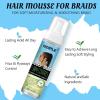 8 fl oz Braid Foam Control Mousse Braiding Hair Mousse for Braids Twist, Locs, No Flake Extra Hold High Shine Style & Moisturizes, Nourishes, Lightweight, Smooth, No Greasy Tea Tree(tea tree-8 fl oz)