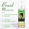 8 fl oz Braid Foam Control Mousse Braiding Hair Mousse for Braids Twist, Locs, No Flake Extra Hold High Shine Style & Moisturizes, Nourishes, Lightweight, Smooth, No Greasy Tea Tree(sweet melon-8fl oz)