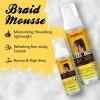 8 fl oz Braid Foam Control Mousse Braiding Hair Mousse for Braids Twist, Locs, No Flake Extra Hold High Shine Style & Moisturizes, Nourishes, Lightweight, Smooth, No Greasy Tea Tree(pineapple-4pcs)