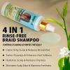 Braid Foam Control Mousse Braiding Mousse No-Water Braid Shampoo for Braids, Twist, Locs – Hair Foaming No Flake Extra Hold – Rinse-Free Dreadlock Shampoo for Build-Up, Odor, Itch & Flakes(2PCS)(braid shampoo & cotton pads)