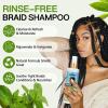 Braid Foam Control Mousse Braiding Mousse No-Water Braid Shampoo for Braids, Twist, Locs – Hair Foaming No Flake Extra Hold – Rinse-Free Dreadlock Shampoo for Build-Up, Odor, Itch & Flakes(2PCS)(BSRBB-3pcs)