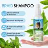 Braid Foam Control Mousse Braiding Mousse No-Water Braid Shampoo for Braids, Twist, Locs – Hair Foaming No Flake Extra Hold – Rinse-Free Dreadlock Shampoo for Build-Up, Odor, Itch & Flakes(2PCS)(braid shampoo & braid spray-2pcs)