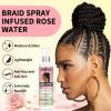 Braid Foam Control Mousse Hair Braiding Mousse for Twist, Locs, Braids Lightweight – Braid Spray Rose Mint for Dreads, Dreadlocks, Locks Spray Rose Water for Itchy Scalp (2PCS)