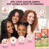 Rose Spray for Hair Loc Rose Water Hair Scalp Moisturizer- 2 in 1 Deep Clean & Conditioner Apple Cider Vinegar Shampoo, Briad Shampoo For Dreadlocks, Locs, Twist, Foam Sulfate Free for Curly Hair 3PCS