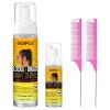 8 fl oz Braid Foam Control Mousse Braiding Hair Mousse for Braids Twist, Locs, No Flake Extra Hold High Shine Style & Moisturizes, Nourishes, Lightweight, Smooth, No Greasy Tea Tree(pineapple-4pcs)