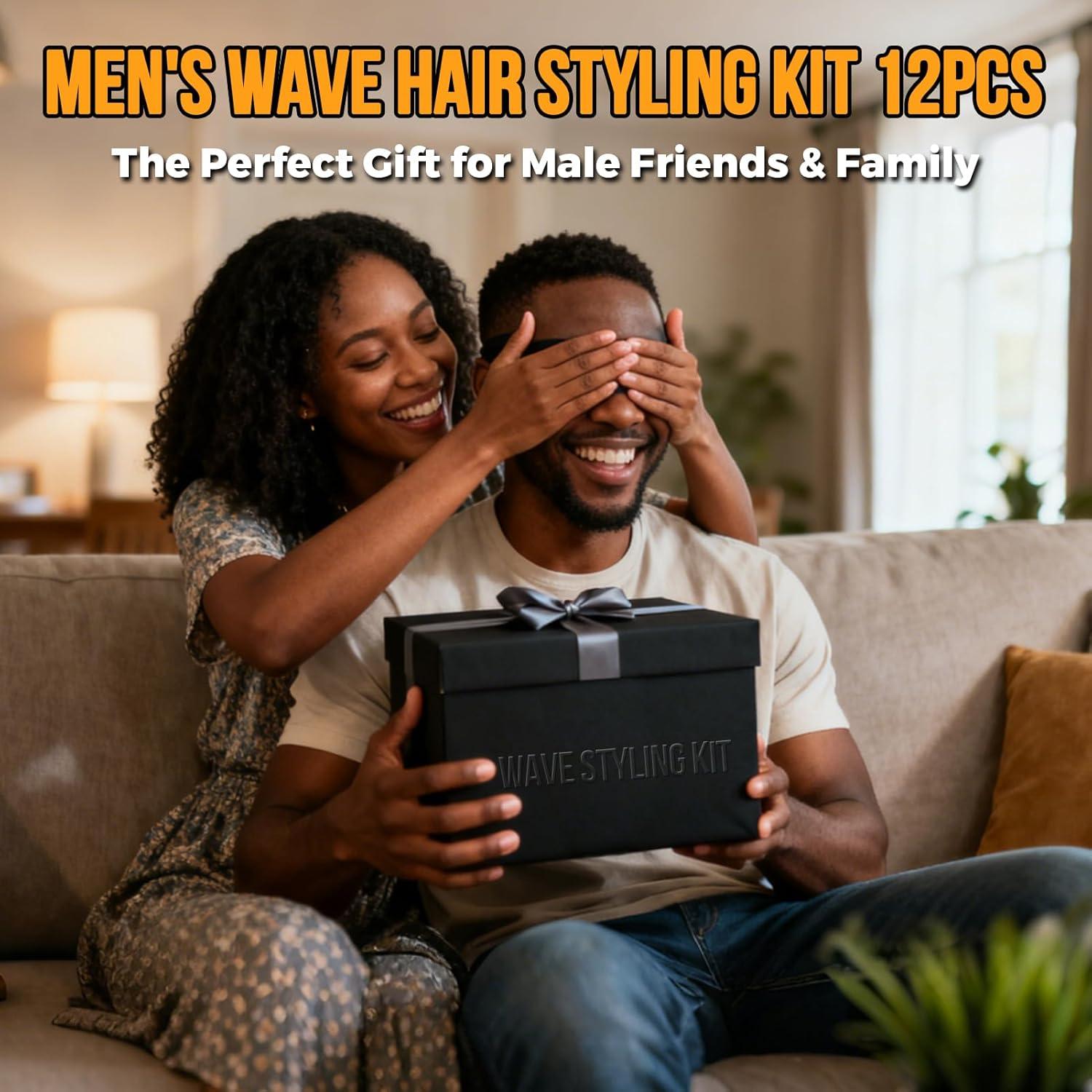 image360 Wave Kit for Men Grooming Kit for 360 Waves 3 Wave Brushes Soft Medium amp Hard Satin Durag Hand Mirror Hair Comb Hair Brush Cleaner Wave Pomade amp Shampoo amp Rosemary Oil Best Gift Set