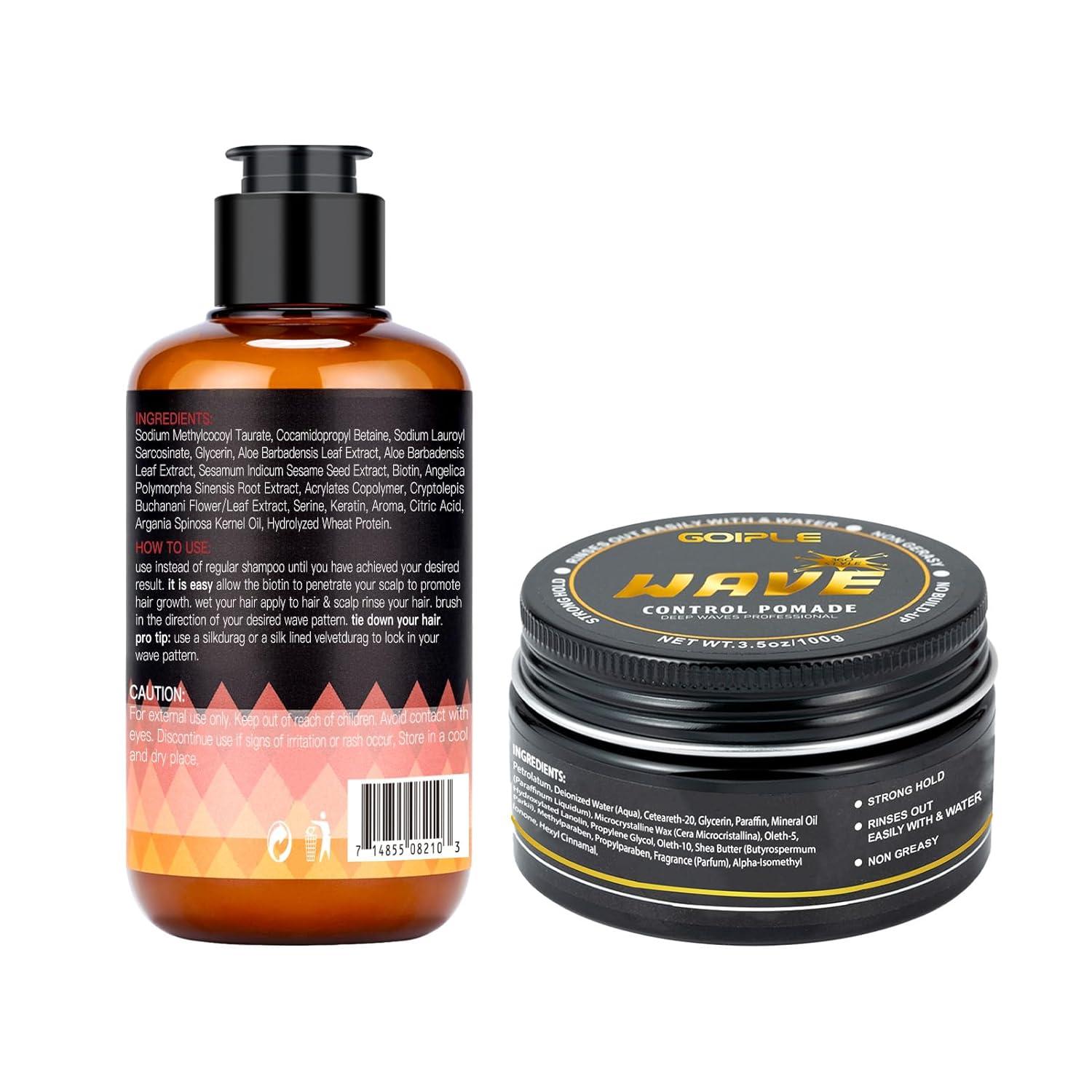 image360 Waves Wash Shampoo Wave Shampoo for Black Men 360 Wave Shampoo Hydration Shampoo Enhance Waves Shampoo Strenghtens Hair Promote Growth Wave Shampoo Easy Wash Hydrate 6 FL OZwhite