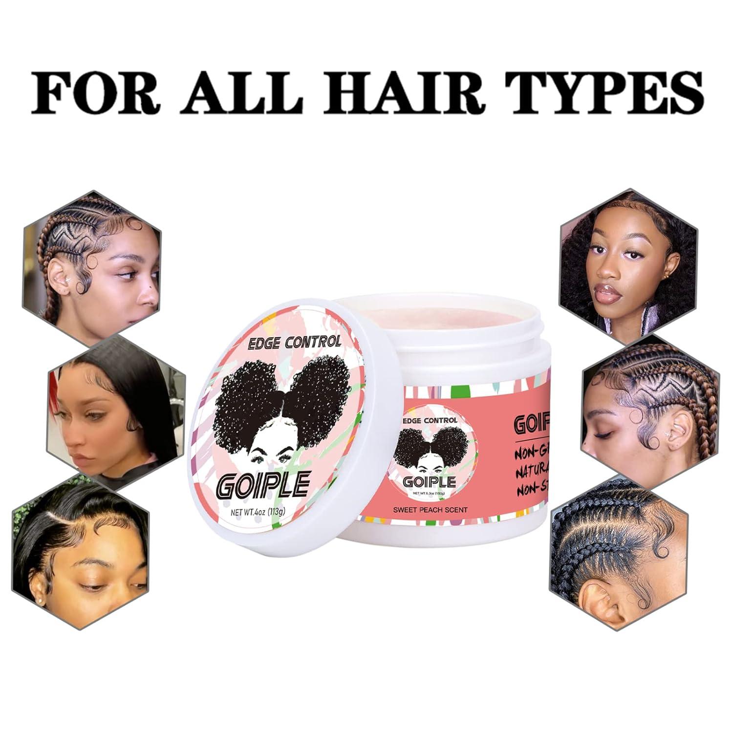 image88oz Edge Control Wax for Women Strong Hold Nongreasy Edge Control Smoother Edge Wax Styling Gel Edge Control for Black Hair No Flaking White Residue Shine and Smooth Sweet Peachedge control4oz