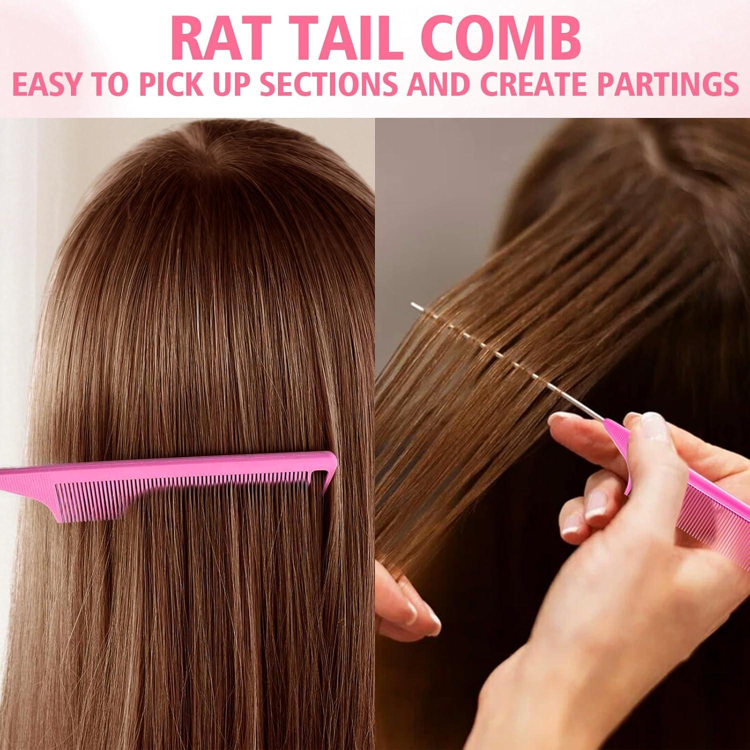 imageBoar Bristle Slick Back Hair Brush for Smooth Flyaways Frizz Sleek Ponytail Buns and Edge Baby Hair Hair Comb Edge Brush Teasing Brush Styling Accessories for Girls Kids Women amp Men