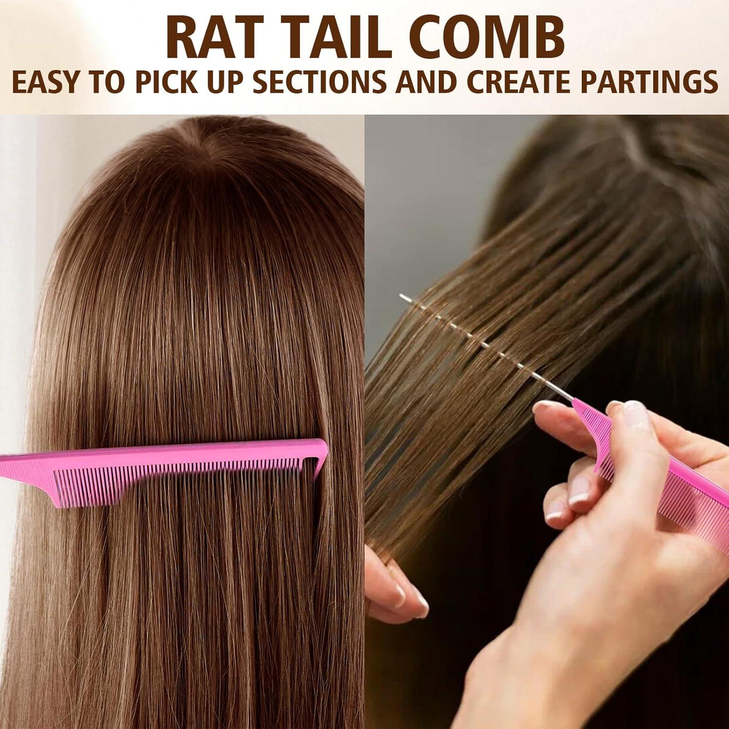 imageBoar Bristle Slick Back Hair Brush for Smooth Flyaways Frizz Sleek Ponytail Buns and Edge Baby Hair Teasing Hair Comb Edge Brush Teasing Brush Styling Accessories for Girls Kids Women amp Men