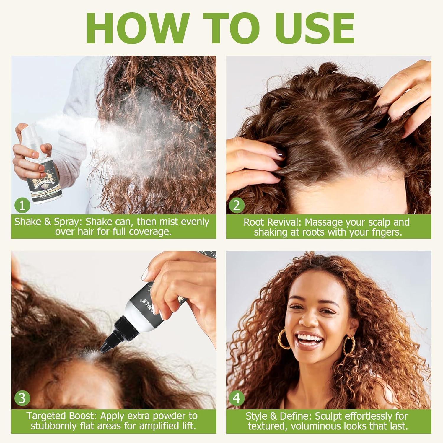 imageDry Shampoo Powder Spray Formulated to Absorb Oil Volumizing Refresh Hair Balance the Scalp and Extend Time Between Washes Waterless Shampoo Natural amp Organic Ingredients for Men Women1176 oz