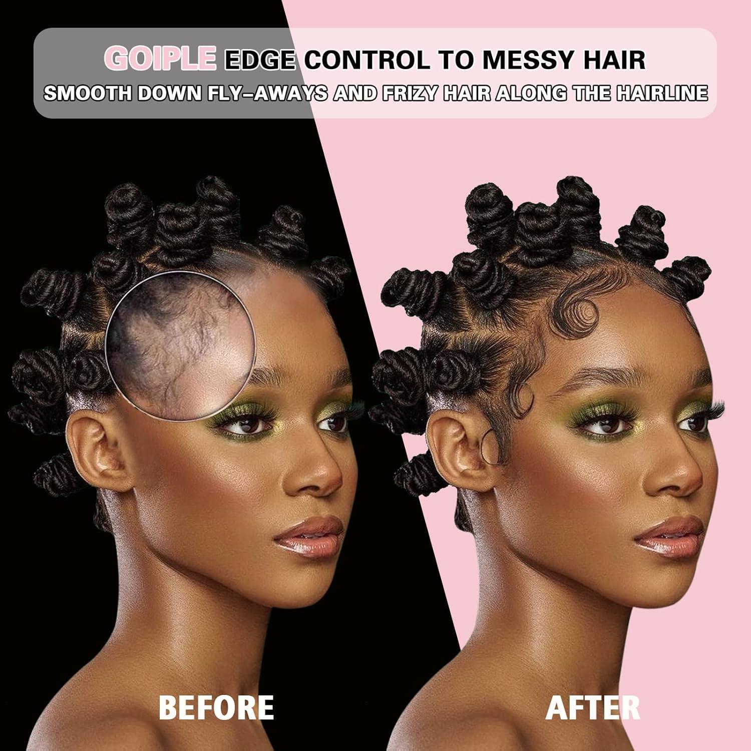 imageEdge Control Wax Strong Hold Nongreasy Hair Styling Gel Edge Wax No Flaking Edge Control for Black Hair Edge Wax for Women RoseampBlack Castor Oil for Hair Growth Edge Brush Hair Braid BonnetEdge Control5pcs