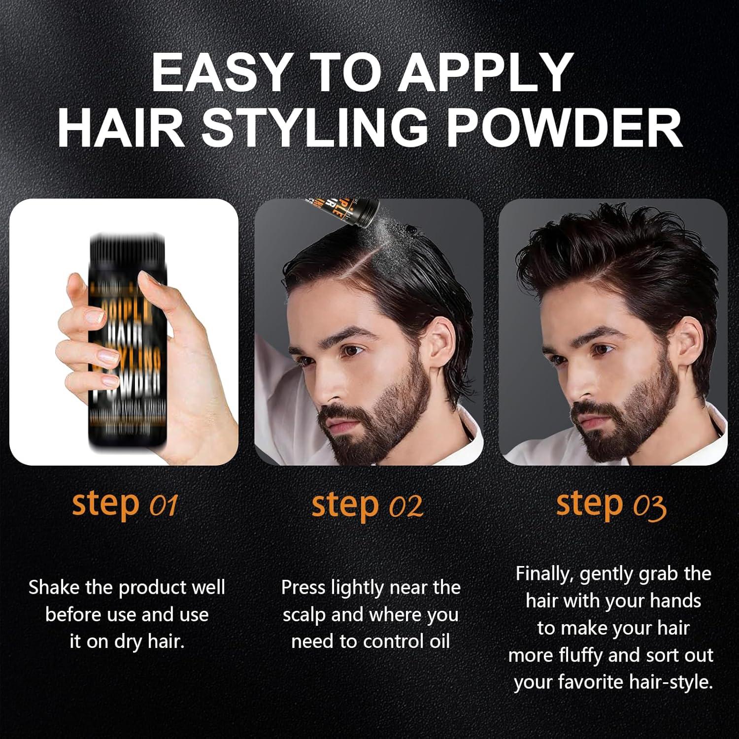 imageGoiple Hair Styling Powder for Men Natural Look Volumizing amp Texturizing Powder With Flexible Hold Easy to Apply No OilGreasyResidue 8pcs