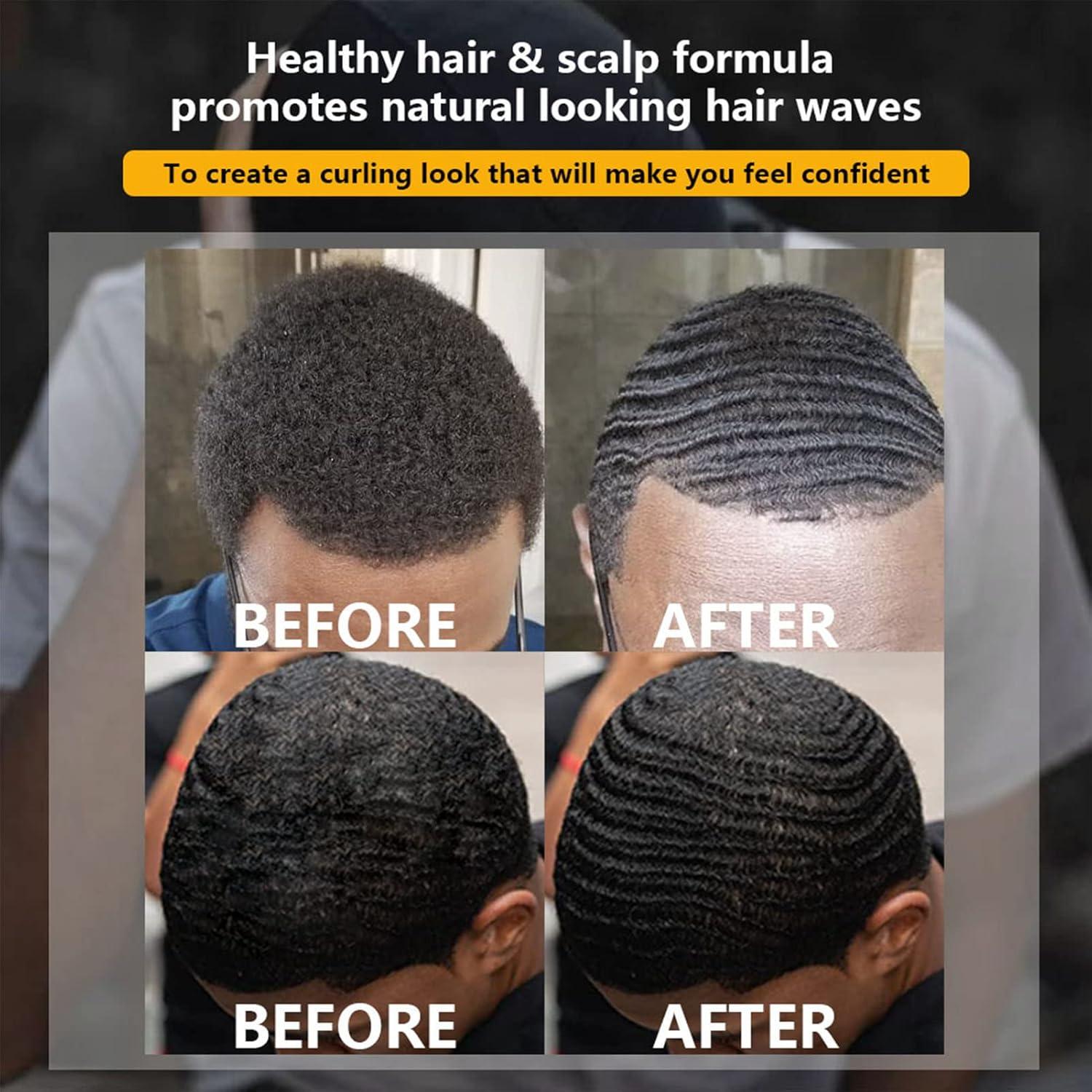 imageGoiple Wave Pomade for Men Strong Hold Easy Wash 360 Wave Training Hair Cream Waves Grease for Men Promotes Layered Waves Moisture Control and Silky Shine Pomade Brushe Silky Durag Cap Set