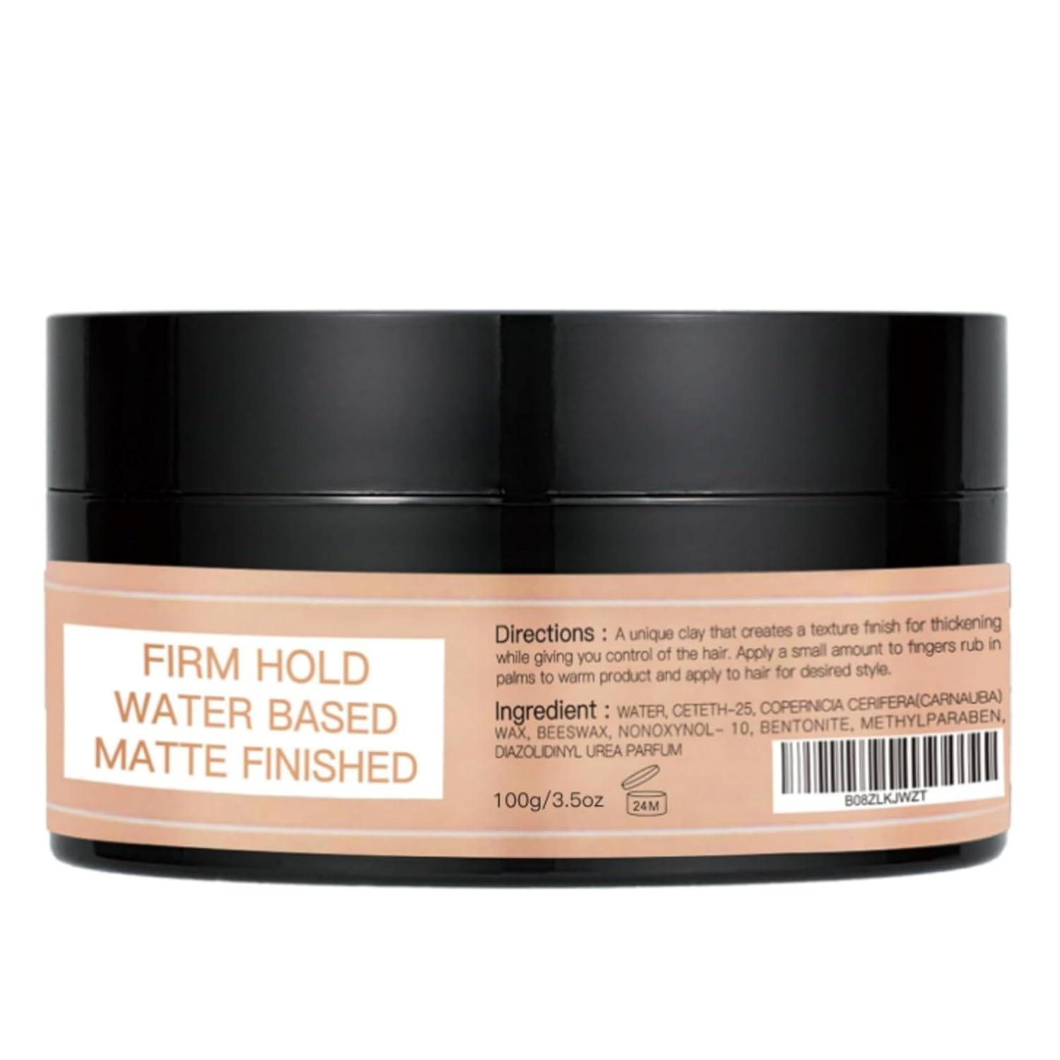 imageHair Styling Clay Matte Finish Hair Paste for Men Water Based Matte Texture Clay Pomade Ideal for All Mens Hair Types 100g 35oz35oz hair clay2pcs