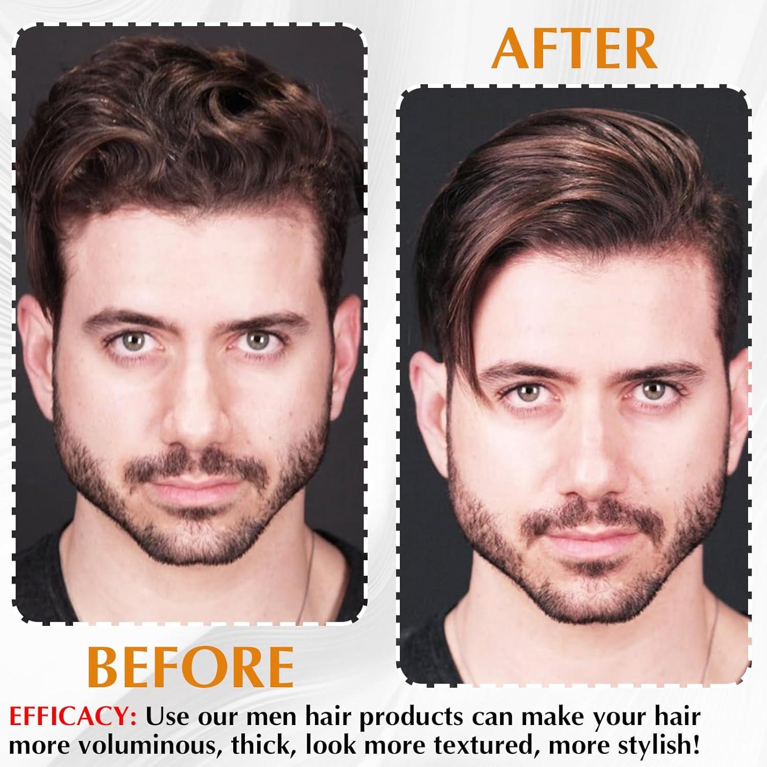 imageHair Styling Clay Matte Finish Hair Paste for Men Water Based Matte Texture Clay Pomade Ideal for All Mens Hair Types 100g 35ozhair clay3pcs