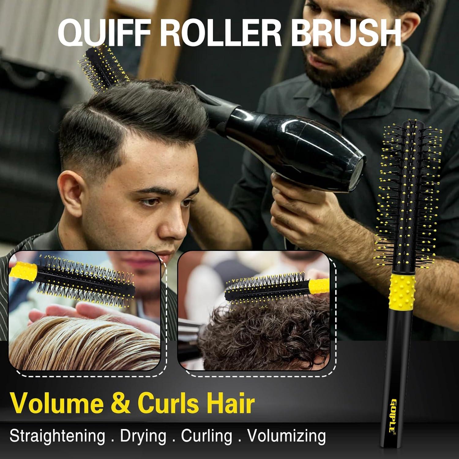 imageHair Styling Combs Set Wide Tooth Texture Comb For Men Christmas Gift for Men Barber Brush Comb Set Barber Tools for All Types Hair Styling Powder for Mens Texture Powder Flexible Hold Matte Finishyellow