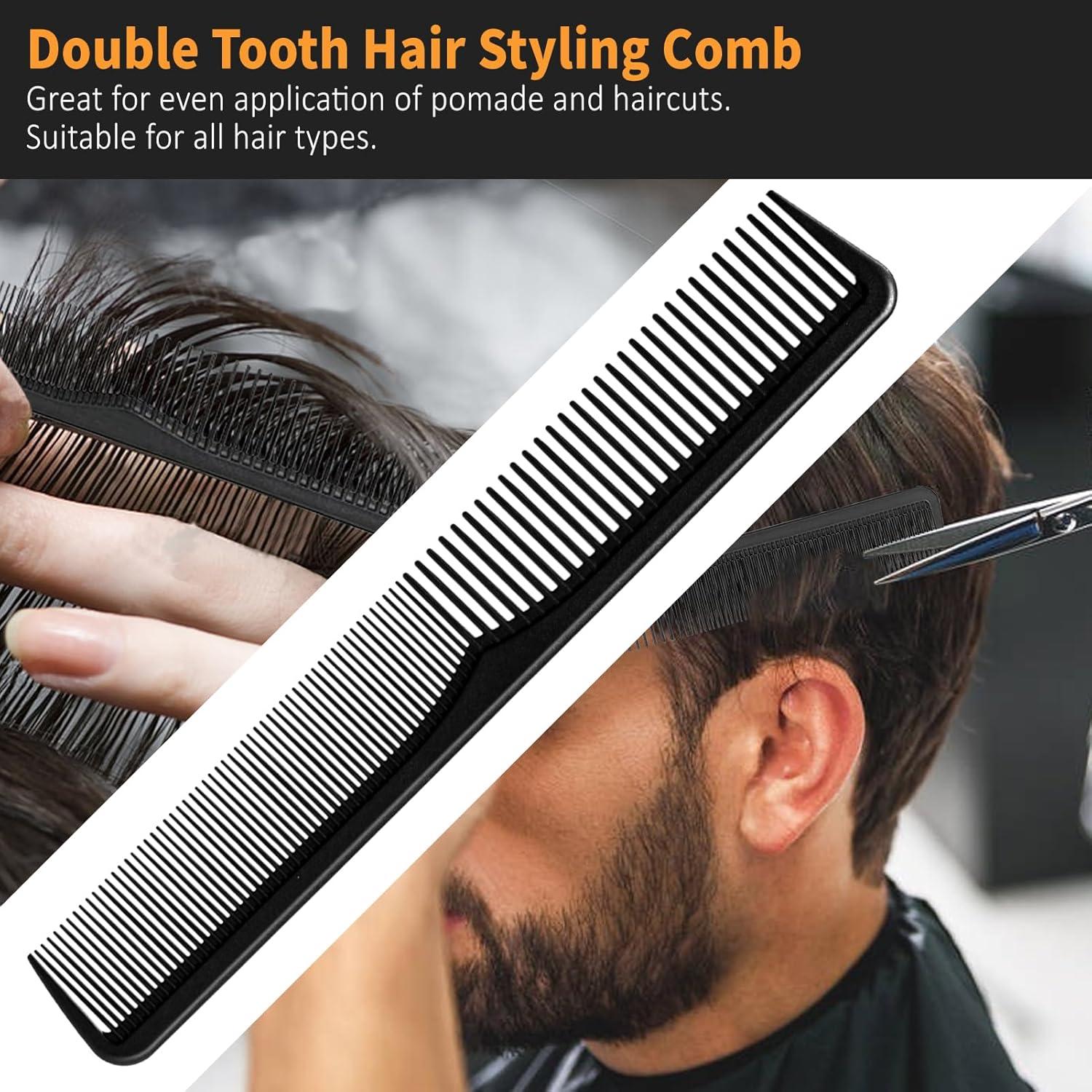 imageHair Styling Combs Set Wide Tooth Texture Comb For Men Christmas Gift for Men Barber Brush Comb Set Barber Tools for All Types Hair Styling Powder for Mens Texture Powder Flexible Hold Matte Finishyellow