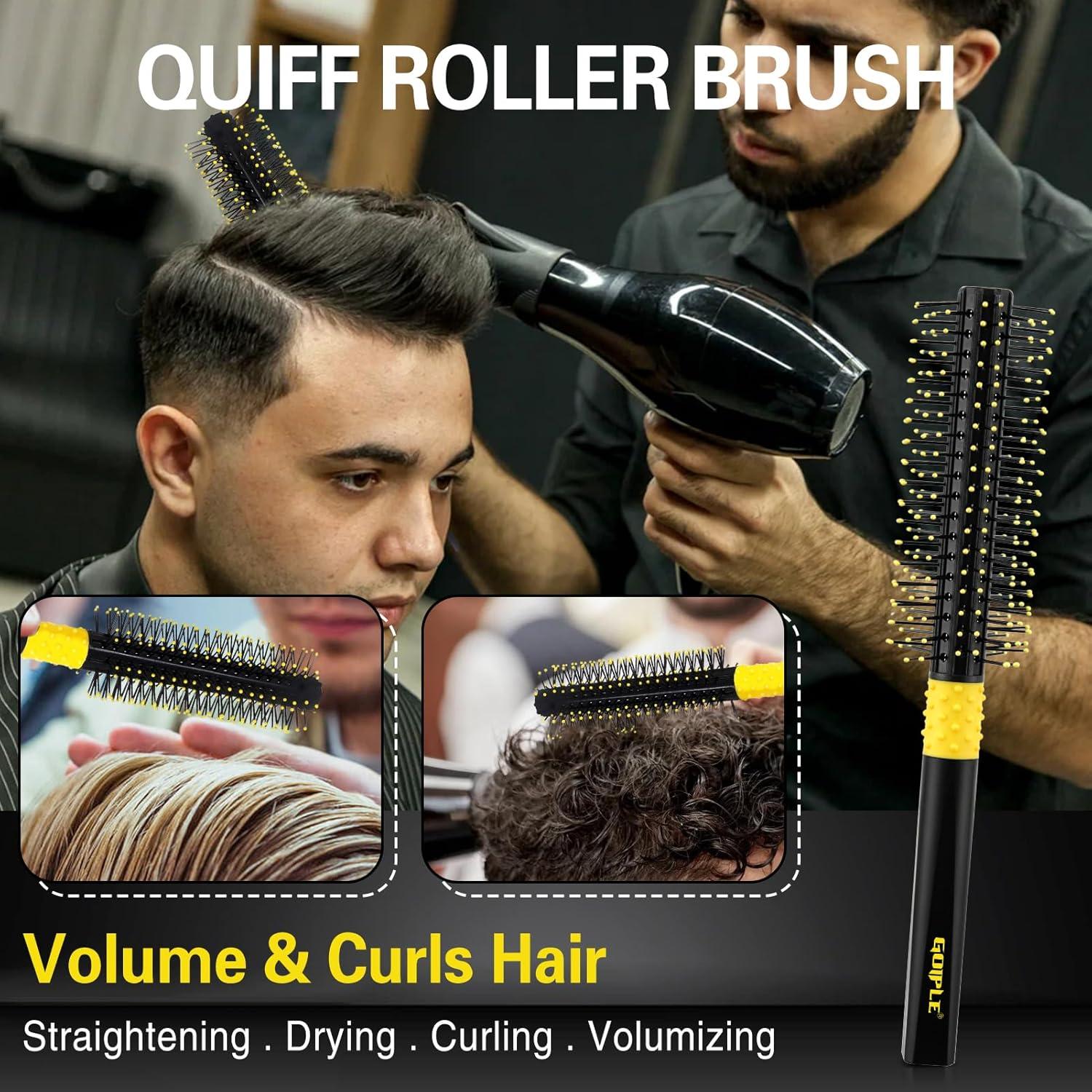 imageHair Styling Combs Set Wide Tooth Texture Comb For Men Christmas Gift for Men Barber Brush Comb Set Barber Tools for All Types Hair Styling Powder for Mens Texture Powder Flexible Hold Matte Finishblack