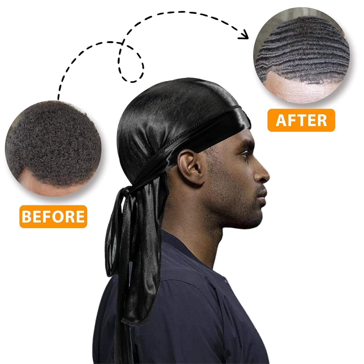 imageNatural Wave Pomade for Men Strong Hold Easy Wash 360 Wave Training Hair Cream Waves Grease for Men Promotes Layered Waves Moisture Control and Silky Shine 4ozpoamdebutterdurags14pcs