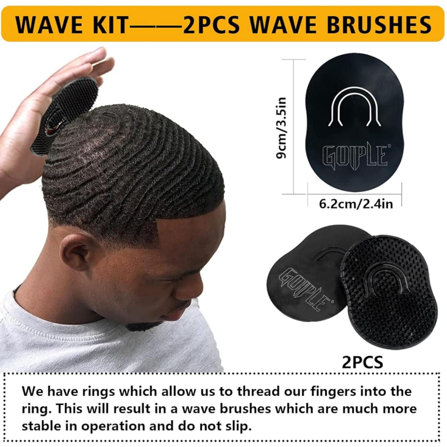 imageNatural Wave Pomade for Men Strong Hold Easy Wash 360 Wave Training Hair Cream Waves Grease for Men Promotes Layered Waves Moisture Control and Silky Shine 4oz4oz wave poamdedurags 8pcs