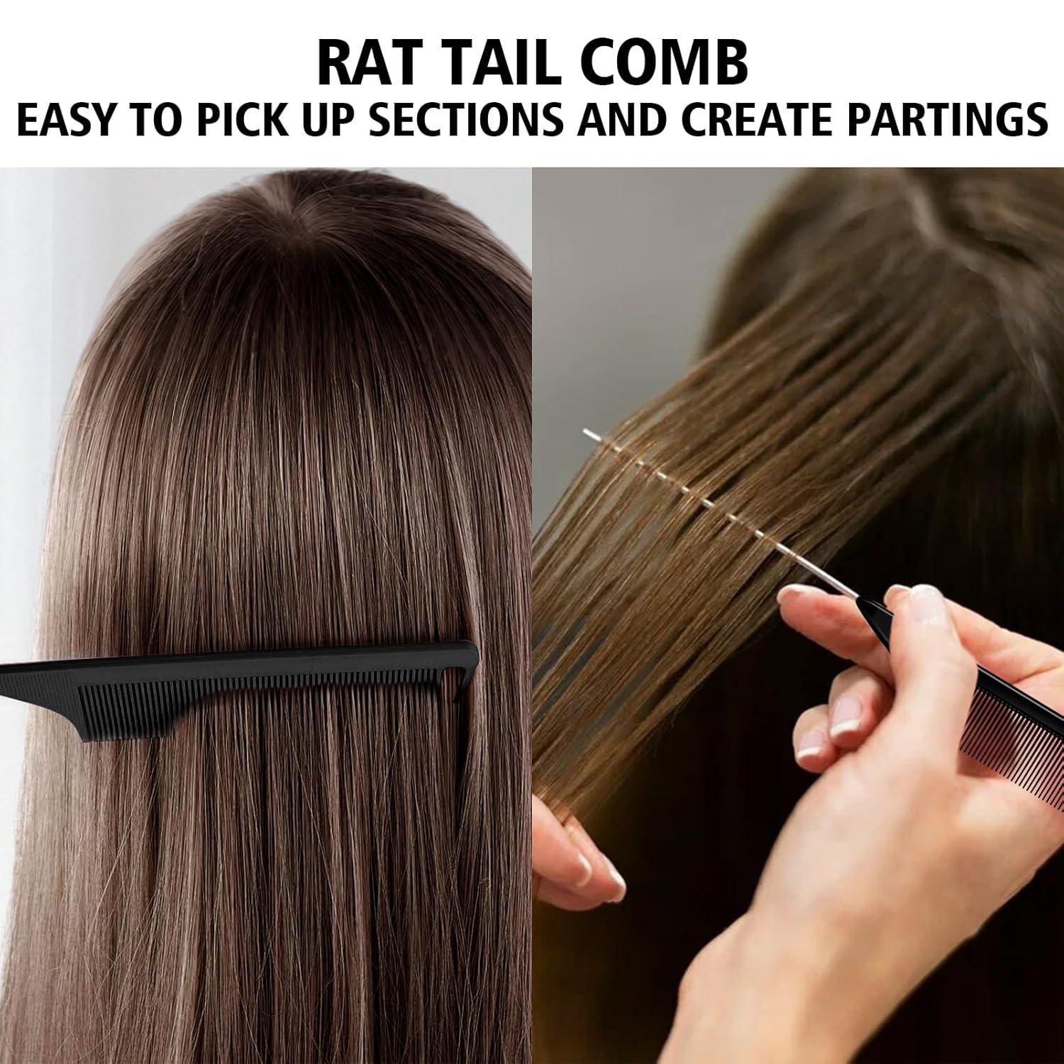 imageSlick Back Hair Brush amp Wax Stick Set for Slick Back Hair Teasing Boar Bristle Hair Brush for Sleek Control Flyaways amp Baby Hairs Wax Stick for Women Sectioning amp Smoothing Ponytail BunBlack