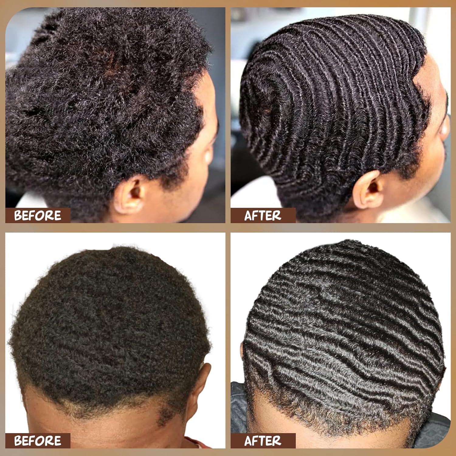 imageWave Kit for 360 Waves Wave Brush Wave Styler Great for Men Wolfing Wave 3 Wave Handle Brushes Soft Medium amp Hard Satin Durag Hand Mirror Hair Comb Hair Brush Cleaner Wave PomadeampShampoo