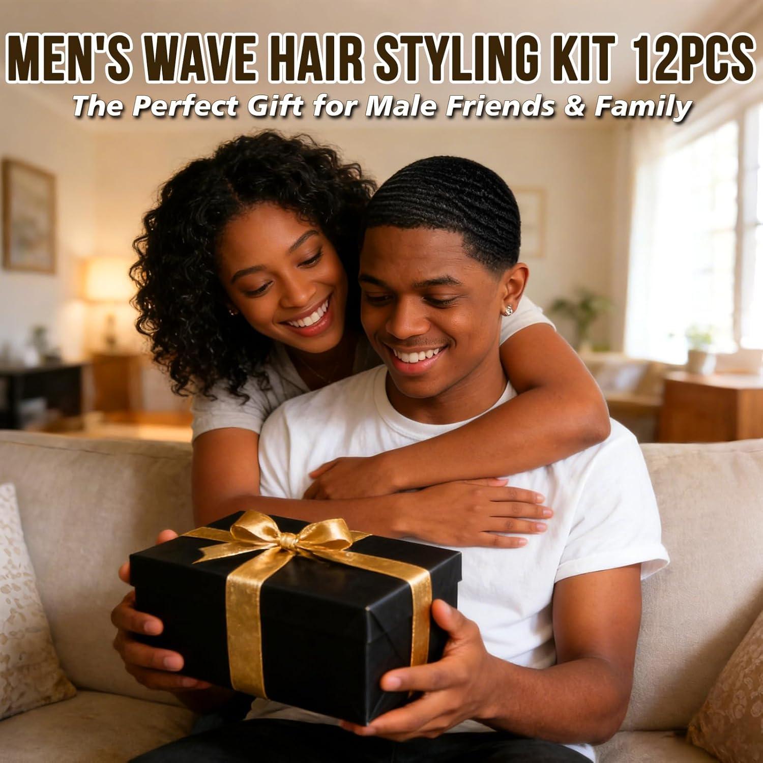 imageWave Kit for 360 Waves Wave Brush Wave Styler Great for Men Wolfing Wave 3 Wave Handle Brushes Soft Medium amp Hard Satin Durag Hand Mirror Hair Comb Hair Brush Cleaner Wave PomadeampShampoo