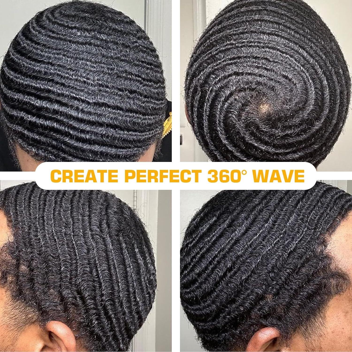 imageWave Pomade for Men Strong Hold Easy Wash Promotes Layered Waves Moisture Silky Shine Hair Cream Grease Brush Durag Cap Set RedUnscented