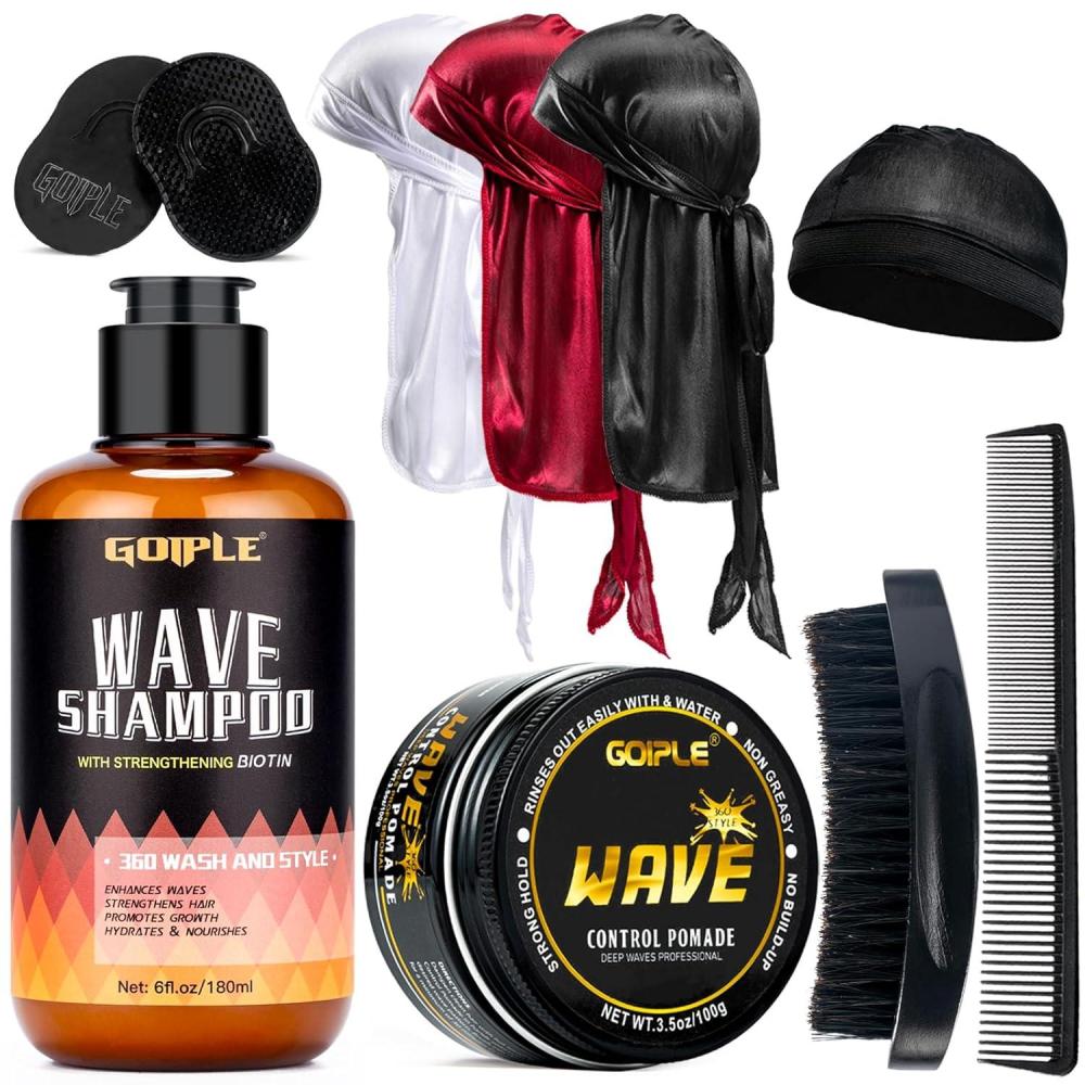 image360 Waves Wash Shampoo Wave Shampoo for Black Men 360 Wave Shampoo Hydration Shampoo Enhance Waves Shampoo Strenghtens Hair Promote Growth Wave Shampoo Easy Wash Hydrate 6 FL OZwhite