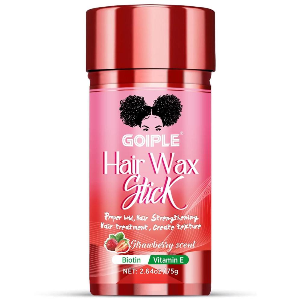 imageGoiple Hair Wax Stick for Hair Nongreasy Styling Hair Pomade Stick  Hair Styling Waxes Nourishing Accessories for Men Women amp Kids Wax Stick for Flyaways  Hair Care Slick Back Stickwax stickstrawberry scent264oz