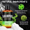 12 FL OZ Wash Shampoo for Black Men – 360 Waves Shampoo for Men Hydration Enhance Shampoos Biotin Hair Growth Shampoos with Wave Comb Hair Brush- Strengthens Hair Promote Growth Nourishes (2 scents)
