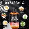 12 FL OZ Wash Shampoo for Black Men – 360 Waves Shampoo for Men Hydration Enhance Shampoos Biotin Hair Growth Shampoos with Wave Comb Hair Brush- Strengthens Hair Promote Growth Nourishes (2 scents)