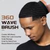 360 Curved Wave Brush For Men & Beard – Soft Hard Palm Wave Hair Brushes Wave Styler Great for Wolfing – Made with Beech Mix Nature Boar Bristle Brush for Barbers & Daily Use Black Hair (Coffee)