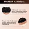 360 Curved Wave Brush For Men & Beard – Soft Hard Palm Wave Hair Brushes Wave Styler Great for Wolfing – Made with Beech Mix Nature Boar Bristle Brush for Barbers & Daily Use Black Hair (Coffee)