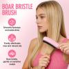 Boar Bristle Slick Back Hair Brush for Smooth Flyaways, Frizz, Sleek Ponytail, Buns and Edge Baby Hair | Hair Comb, Edge Brush, Teasing Brush Styling Accessories for Girls, Kids, Women & Men