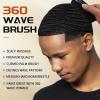 Curved 360 Wave Brush For Men – Medium Hard Palm Brush for Laying Down 360 Waves Made with Natural Boar Bristle and Wood Easy to Hold – Strong Hold Travel Size Wave Pomade Greasy 360 Layer Hair Waves