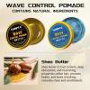 Curved 360 Wave Brush For Men – Medium Hard Palm Brush for Laying Down 360 Waves Made with Natural Boar Bristle and Wood Easy to Hold – Strong Hold Travel Size Wave Pomade Greasy 360 Layer Hair Waves