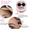 Edge Control Wax Strong Hold Non-greasy Hair Styling Gel – Edge Wax No Flaking Edge Control for Black Hair Edge Wax for Women Rose&Black Castor Oil for Hair Growth Edge Brush Hair Braid Bonnet(Edge Control-6pcs)