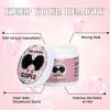 Edge Control Wax Strong Hold Non-greasy Hair Styling Gel – Edge Wax No Flaking Edge Control for Black Hair Edge Wax for Women Rose&Black Castor Oil for Hair Growth Edge Brush Hair Braid Bonnet(Edge Control-5pcs)