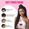 Edge Control Wax Strong Hold Non-greasy Hair Styling Gel – Edge Wax No Flaking Edge Control for Black Hair Edge Wax for Women Rose&Black Castor Oil for Hair Growth Edge Brush Hair Braid Bonnet(edge control & black castor oil-7pcs)