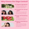 Edge Control Wax Strong Hold Non-greasy Hair Styling Gel – Edge Wax No Flaking Edge Control for Black Hair Edge Wax for Women Rose&Black Castor Oil for Hair Growth Edge Brush Hair Braid Bonnet(Edge Control-bonnet-6pcs)