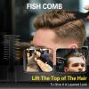 Hair Styling Combs Set Wide Tooth Texture Comb For Men, Christmas Gift for Men Barber Brush Comb Set Barber Tools for All Types | Hair Styling Powder for Mens Texture Powder Flexible Hold Matte Finish(yellow)
