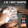 Natural Wave Pomade Strong Hold Easy Wash 360 Wave Training Hair Cream – Waves Grease for Men Water-Based Hair Cream Moisture Control – 360 Waves Wash Shampoo Enhance Waves Hair Shampoo for Black Men